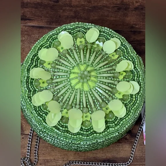 Lime Time! Viral Beaded Lime Round Crossbody - Picture 7 of 10